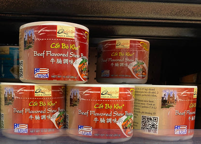 牛腩调味料 - Quoc Viet Foods Beef Flavored Stew Base 10oz Cot Bo Kho Brand 10oz