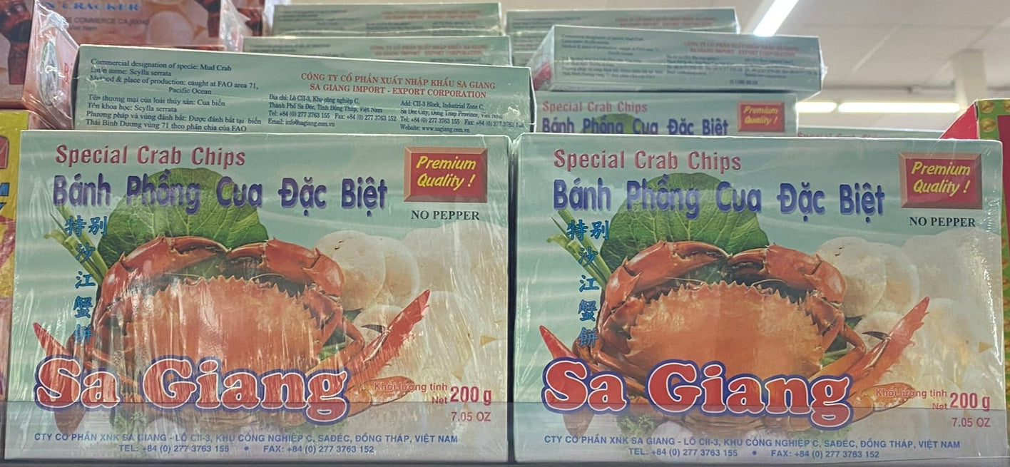 Sa Giang Vietnamese Special Crab Chips 7.05 Oz (200 g) - 特別沙江蟹餅