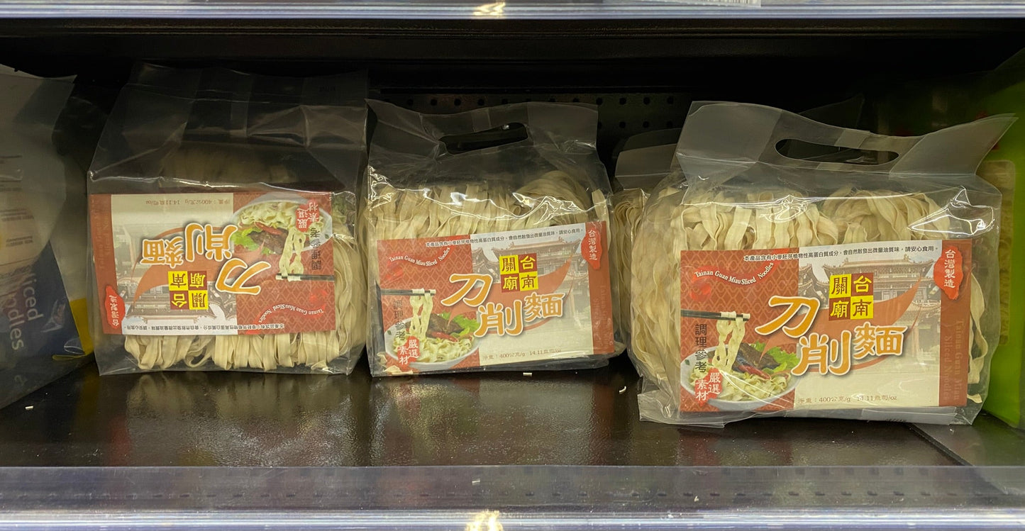 TAINAN GUANMIAU Sliced Noodles 400g - 台南關廟刀削麵