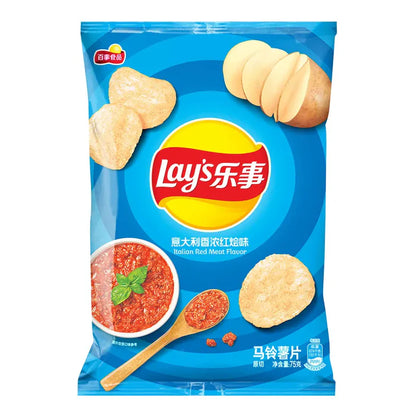 Lay's Potato ChipsItalian Red Meat Flavor - 乐事薯片意大利香浓红烩味 70g