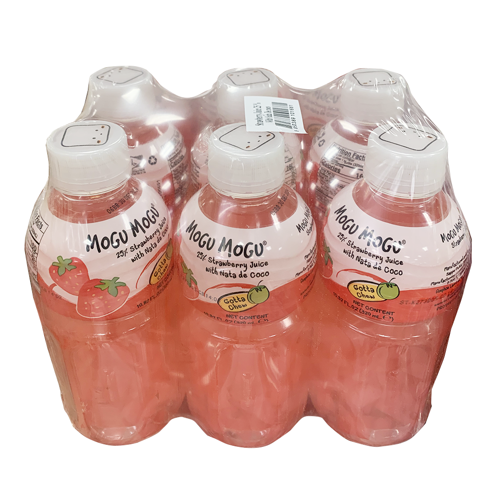 MOGUMOGU 果粒飲料6瓶裝- 草莓汁（6*320ML）