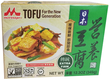 Morinaga - Mor-nu - Silken Tofu Extra Firm 12.3 oz - 森永盒裝絹豆腐340 克