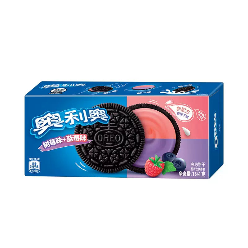 Oreo 奥利奥 树莓+蓝莓味 夹心巧克力饼干 194g