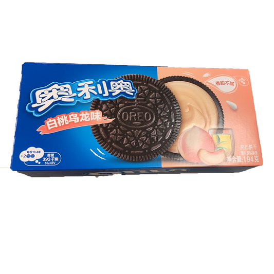 Oreo 奧利奧白桃烏龍口味夾心巧克力餅乾194g