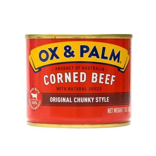 Ox &amp; Palm Corned Beef, Original Chunky Style, 7 Ounce - 鹹牛肉罐頭