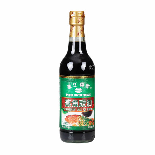 Pearl River Bridge Seasoned Soy Sauce for Seafood 16.9 fl oz - 珠江橋牌蒸魚豉油500ml（複製）