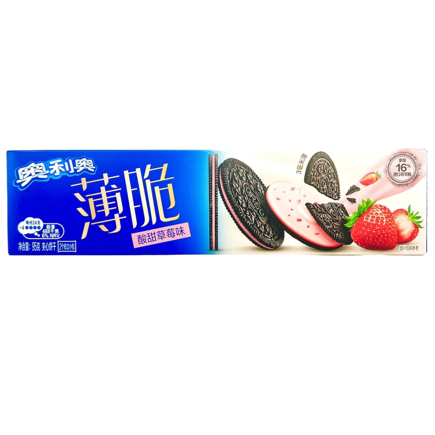 OREO Thin Crisp Strawberry Flavor - 奧利奧薄脆酸甜草莓口味95g