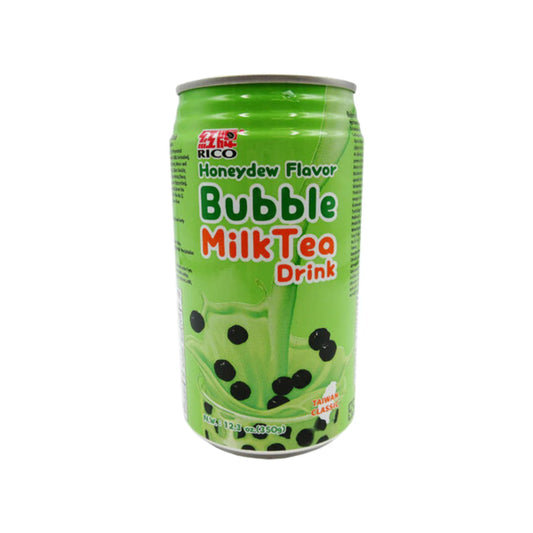 RICO Bubble Milk Tea Drink Honeydew 12.3oz - 台灣RICO紅牌珍珠奶茶哈密瓜口味350ml