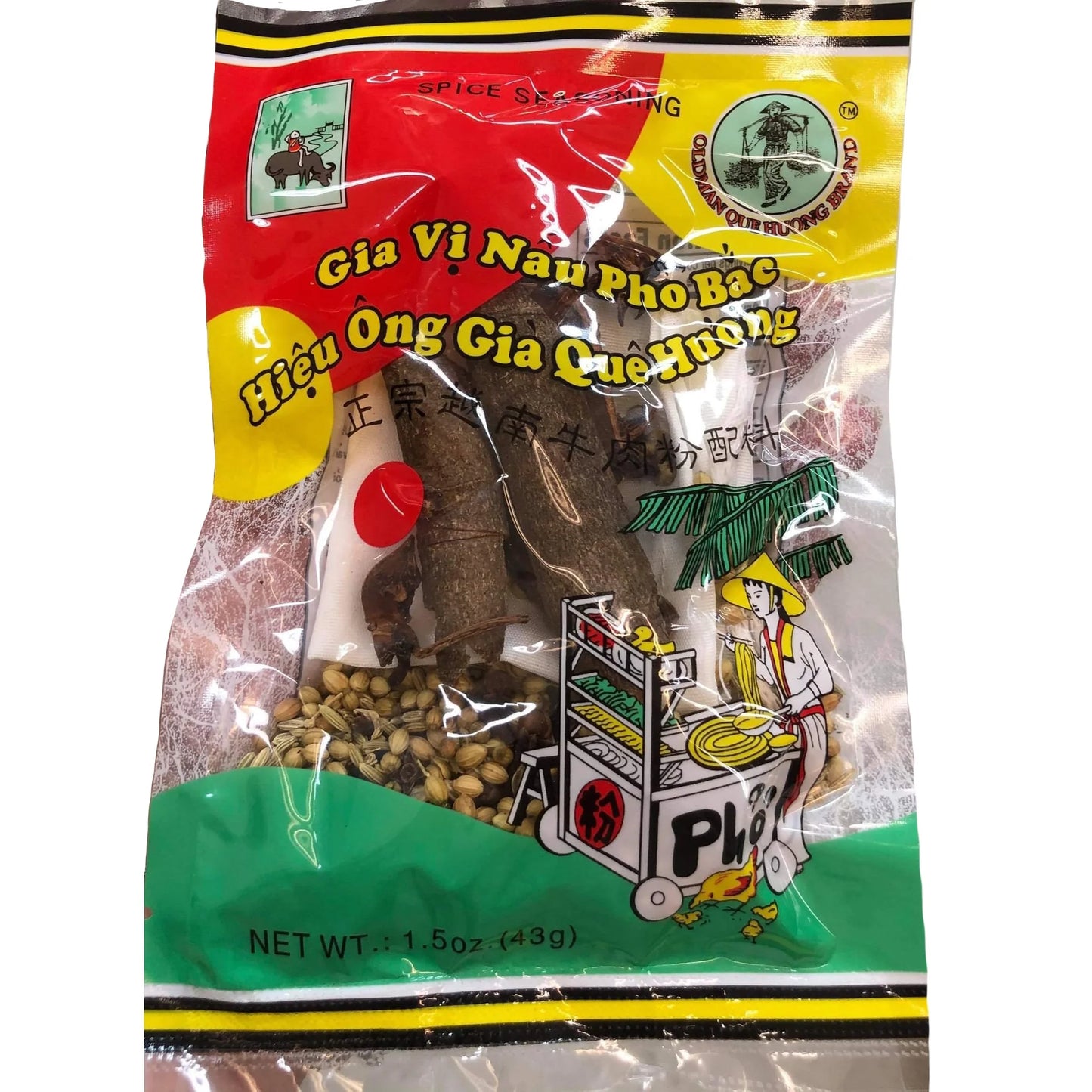 Oldman Que Huong Brand Pho Spice Seasoning 1.5 oz - 正宗越南牛肉粉配料43g