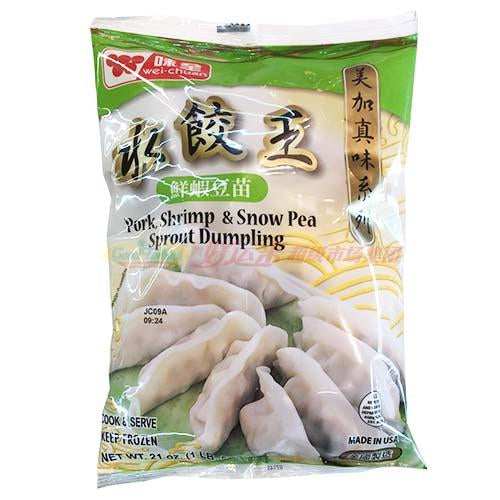 味全 水饺王 鲜虾豆苗 21 oz