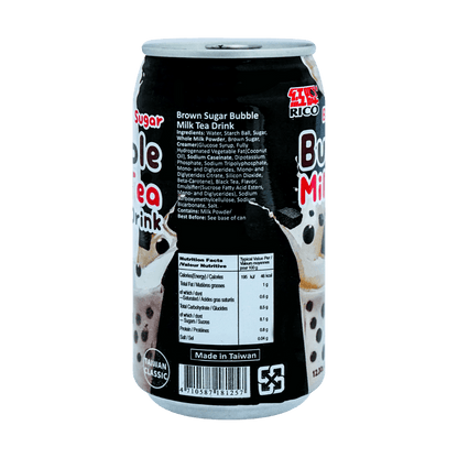 RICO Bubble Milk Tea Drink 12.3oz - 台灣RICO紅牌珍珠奶茶黑糖350ml