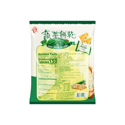 Green Onion Soda Crackers, 12.7oz - 台湾中祥 蔬菜饼干 香葱苏打饼干 量贩包 300g