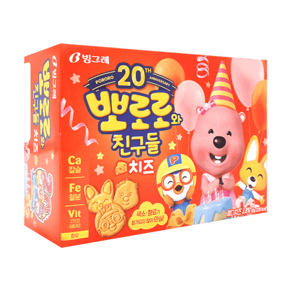 Binggrae Pororo & Friends Cheddar Cheese Crackers 2.3oz(65g) - 韩国饼干