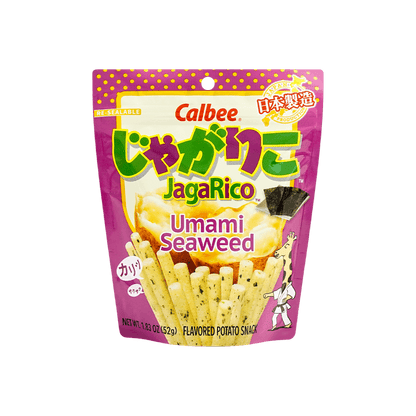 CALBEE JagaRico Potato Sticks Umami Seaweed Flavor 1.83oz - 日本CALBEE卡乐比 JAGARICO 土豆脆棒 鲜香海苔味 52g