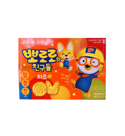 Binggrae Pororo & Friends Cheddar Cheese Crackers 2.3oz(65g) - 韩国饼干