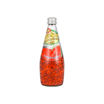 Basil Seed Drink Watermelon Flavor 9.8oz - 蜜蜂牌 西瓜罗勒籽饮料