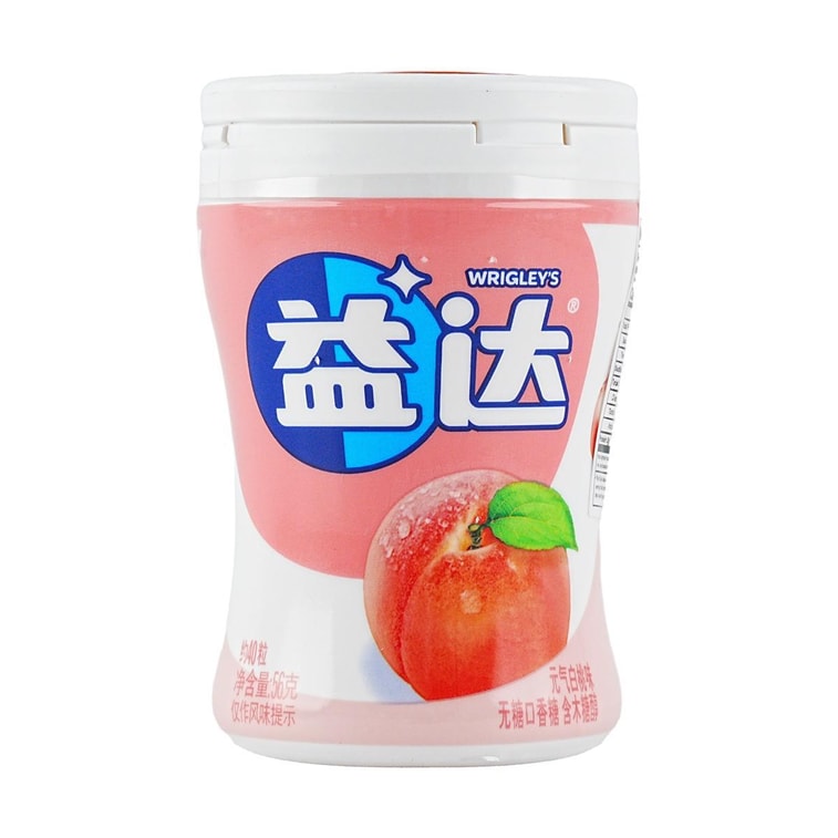 YD Sugar Free Chewing Gum 40pcs - 益達無糖木糖醇口香糖元氣白桃味40顆56g