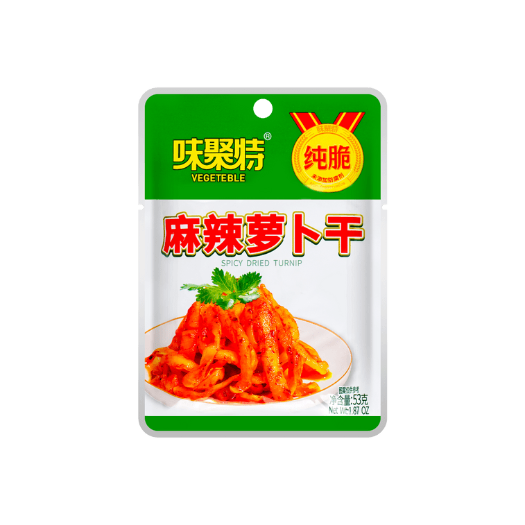 味聚特 麻辣萝卜干 53g - Spicy Dried Turnip 53g