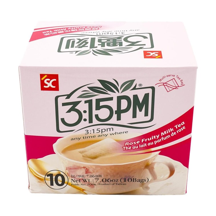 3:15PM Rose Fruity Milk Tea 10Bags 200g - 台湾三点一刻 经典玫瑰花果奶茶 10包入 200g