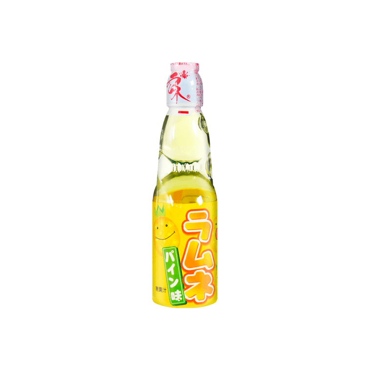 HATAKOSEN Ramune Soda Pineapple Flavor 6.76 fl oz - 日本HATAKOSEN弹珠汽水 菠萝味 200ml