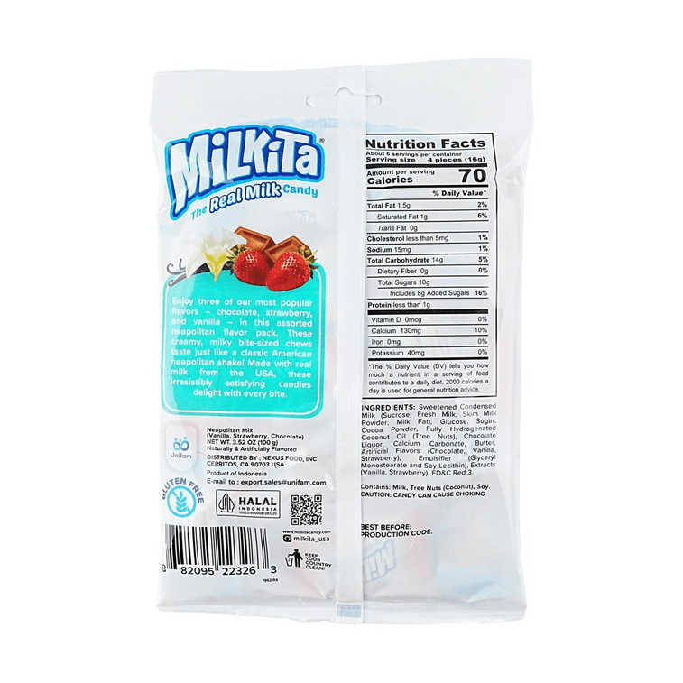 Milkita Milky Creamy Candy Assorted Ice Cream Flavor 3.52 OZ - MILKITA 濃厚奶糖混合冰淇淋口味100g