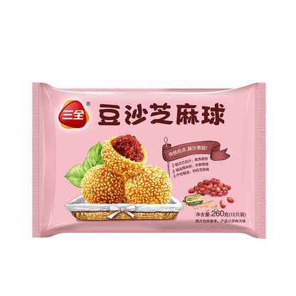 三全豆沙芝麻球260g - Sanquan Bean Paste Sesame Balls 260g