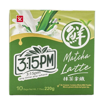 3:15PM Milk Tea 10Bags - 台湾三点一刻 抹茶拿铁 10包入 220g