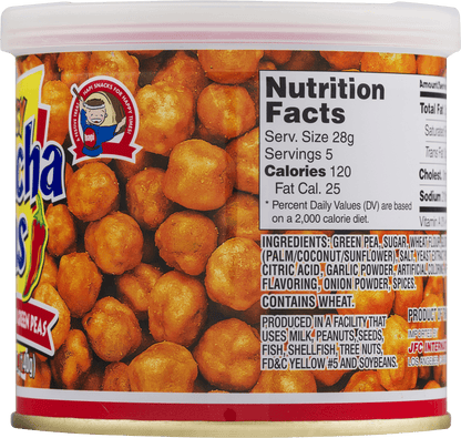 Hapi Snacks Spicy Sriracha Peas, 4.9 oz