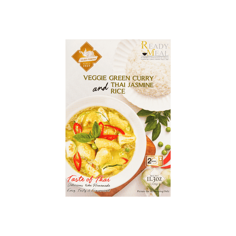 GOLDEN PHOENIX Veggie Green Curry W/ Rice 320g - 泰国绿咖喱风味饭