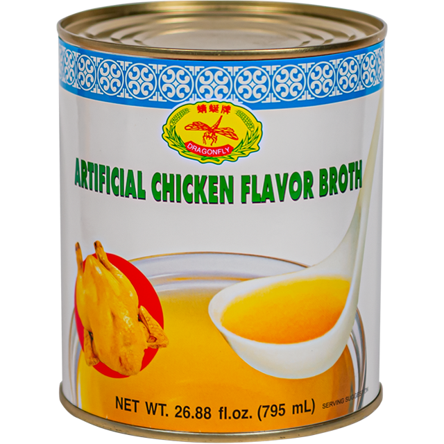 DRAGONFLY CHICKEN BROTH (M) CAN- 蜻蜓牌鸡汤 26.88oz