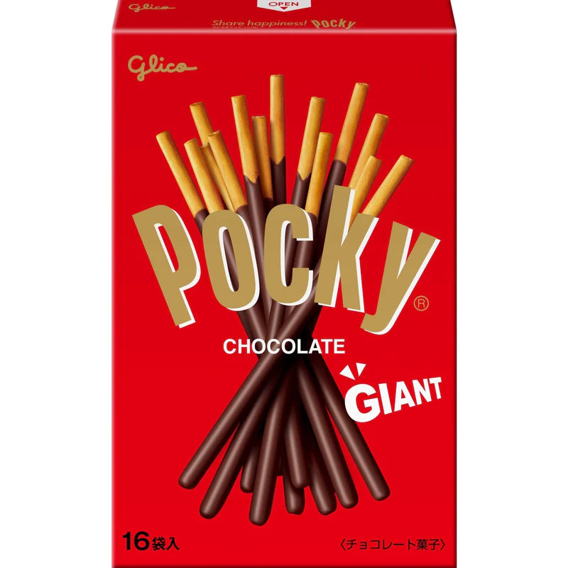 Pocky Giant Chocolate Snack Sticks 由 Glico - 16 Count - 格力高Pocky 巨型巧克力零食棒- 16 支