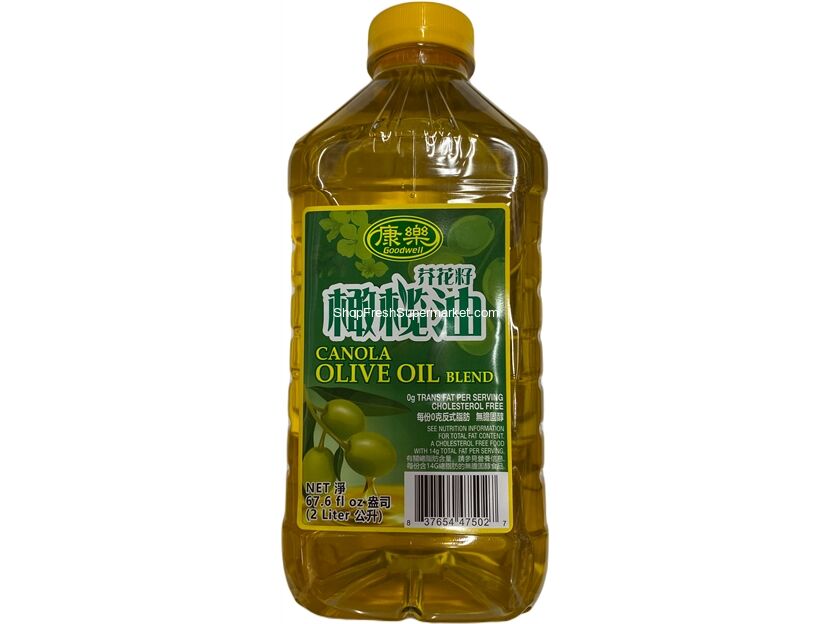 GOODWELL CANOLA OLIVE OIL BLEND - 康乐 芥花籽橄榄油 67.6 oz/2L