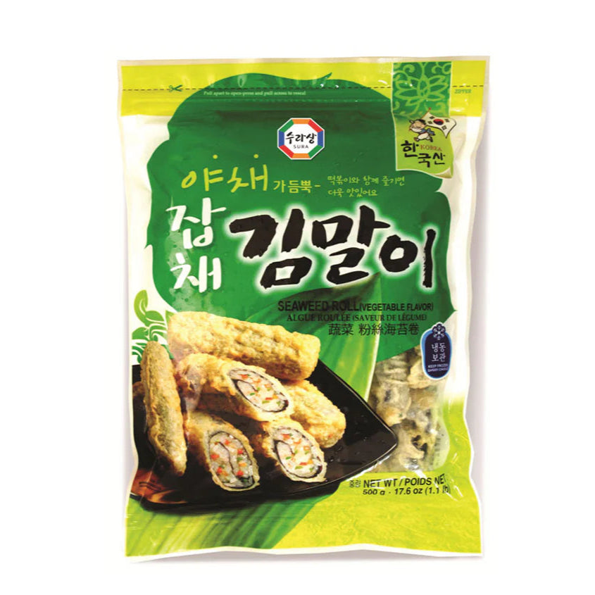 [Surasang] Korean Seaweed &amp; Noodle Roll Vegetable / 수라상야채잡채김말이(1.1lb) - 韓國蔬菜粉絲海苔卷