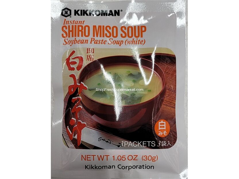 Kikkoman Shiro Instant Miso Soup,  - 万字四郎味噌大酱汤（白）1.05 oz