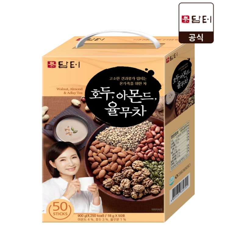 Korean Traditional Walnut almond Adlay Tea Healty Damtuh 50 packs