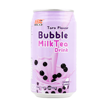 RICO Bubble Milk Tea Drink 12.3oz - 台灣RICO紅牌 珍珠奶茶  芋頭 350ml