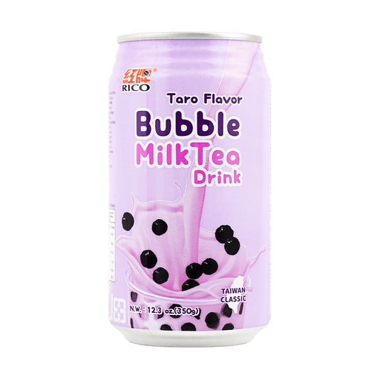 RICO Bubble Milk Tea Drink 12.3oz - 台灣RICO紅牌珍珠奶茶芋頭350ml