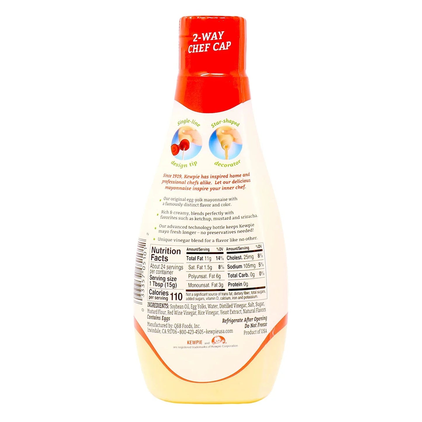 KEWPIE Japanese Mayonnaise - 日本美奶滋（沙拉酱）12 fl oz