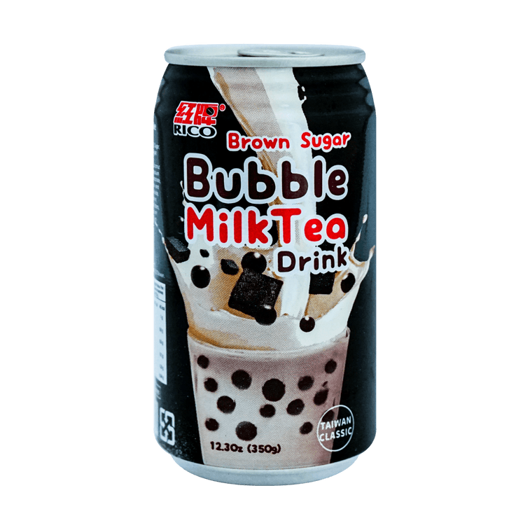 RICO Bubble Milk Tea Drink 12.3oz - 台灣RICO紅牌珍珠奶茶黑糖350ml