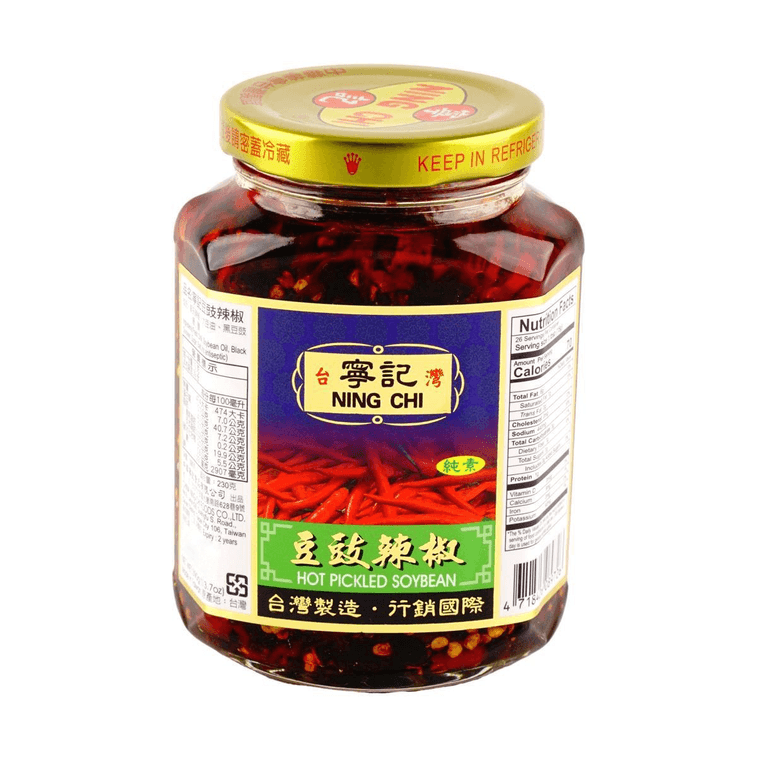 台湾宁记 豆豉辣椒 调味辣酱 390g - NING CHI Fermented Black Bean Chili, 13.7 oz