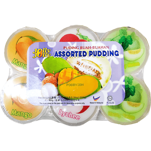 Jolly Jolly Assortd Fruit Pudding 6 X 100 - 布丁混合味（6个）