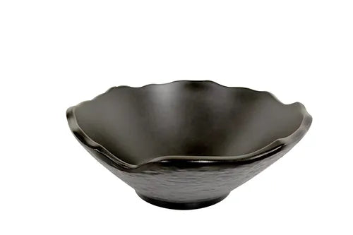 MLM BLACK SALAD BOWL 9" 黑色石纹斜口碗