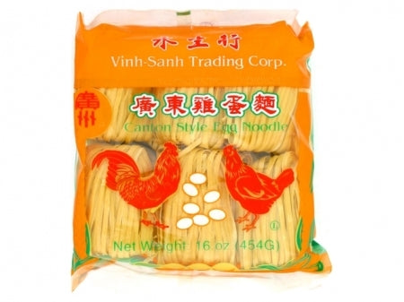 Vinh Sanh CANTON NOODLE (L) 16oz - 永生行廣東蛋麵（粗）