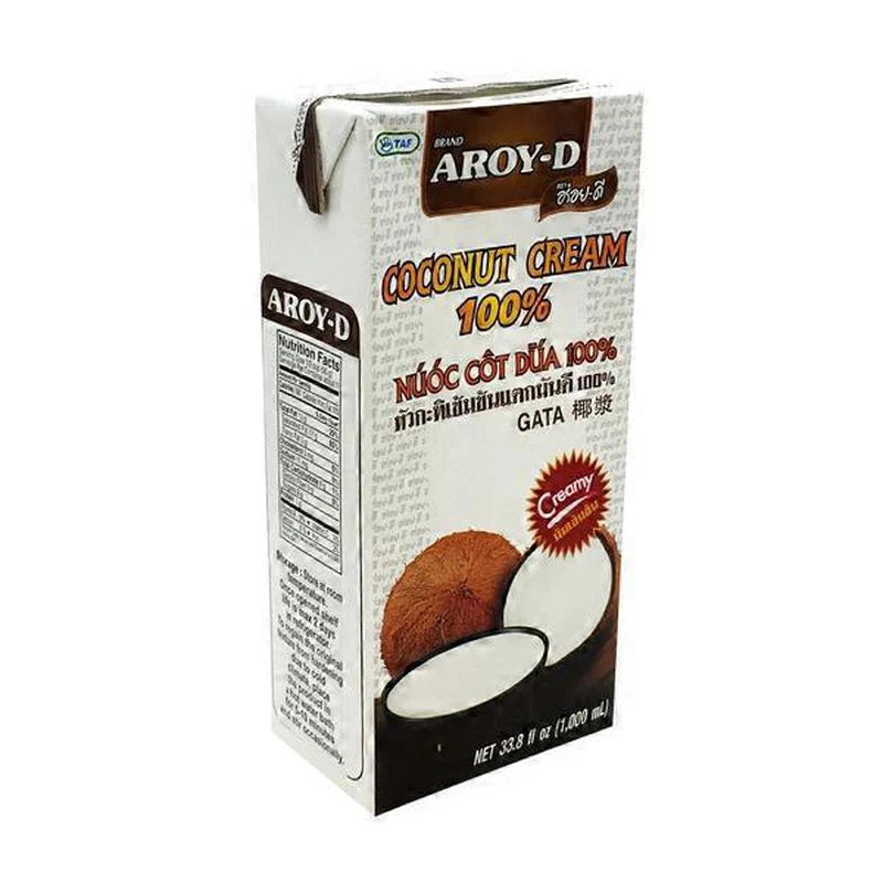 Aroy-D Coconut Cream 33.8oz (1000ml)  - Aroy-D 盒装椰浆