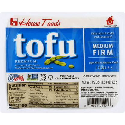 housefoods Tofu Medium Firm 滑豆腐(藍） 19 OZ