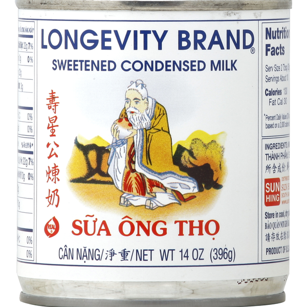 Longevity SWEETED CONDENSED MILK - 壽星公煉乳14 OZ