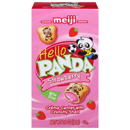 Hello Panda Cookies, Strawberry, Bite Size 2.1 oz - 明治Hello Panda 熊貓餅乾草莓味