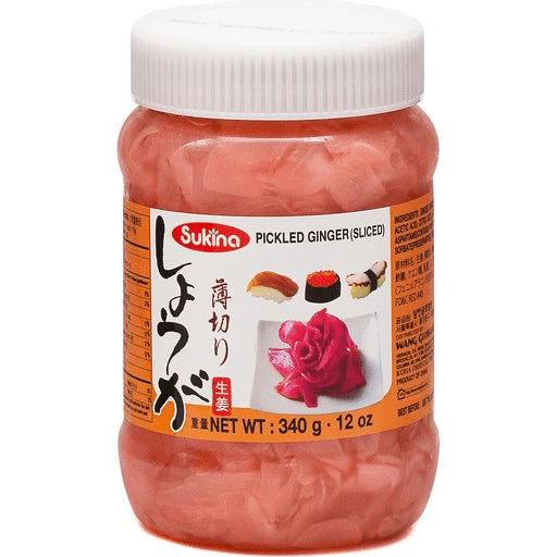 Sukina Sliced Pickled Ginger 12 Oz - 甘酢薑片