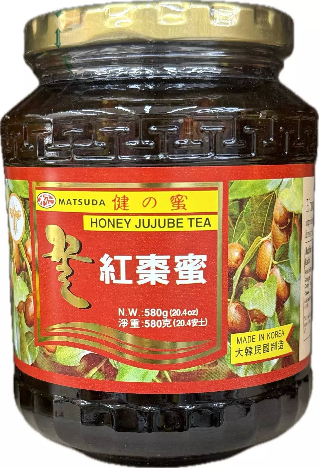 Matsuda Honey Jujube Tea - 韓國紅棗蜜20.4oz/580g