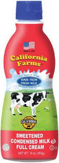 CALIFORNIA FARMS SWEETENED CONDENSED MILK FULL CREAM 16OZ - 加州甜炼奶（红）（小口易挤压和易保存）